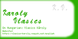 karoly vlasics business card